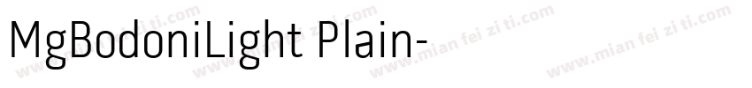 MgBodoniLight Plain字体转换